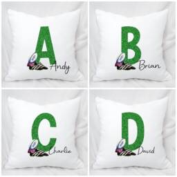 Personalised Rugby Alphabet Cushion, Ideal Birthday Gift, Fathers Day - thumbnail 2