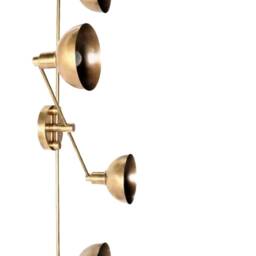 Handmade Brass Wall Lamp, Mid Century Modern Sconce, 4-Light Fixture - thumbnail 3