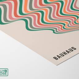 Wavy Art Print, Mid-Century Modern Exhibition Poster, Colourful - thumbnail 3