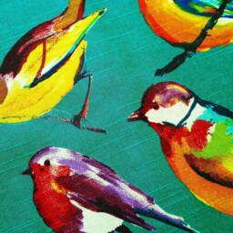 Valance Birds Curtains Print Spring Green Teal Valence Lisette Peacock Window, Kitchen Living Room Cafe Bedroom Dark Light Topper Bathroom - thumbnail 3