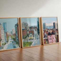 Set Of 3 Boston Posters, Massachusetts Wall Art Prints, Travel Poster Set, City Skyline Historic Architecture Posters - thumbnail 2