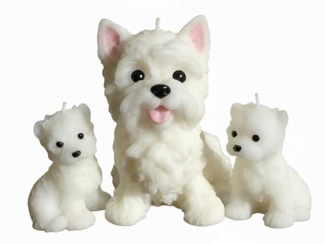 Handmade Westie Candles Vegan Eco-Friendly Gift - Delivery Duty Paid To The Usa - image 1