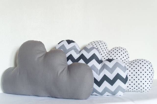 Fluffy Cloud Pillow Cotton Kids Bedroom Bed Decoration Night Sky Cot Decor Cosy Baby Gift Throw Children Toddler Sleep - image 1