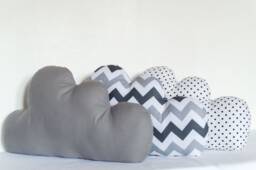 Fluffy Cloud Pillow Cotton Kids Bedroom Bed Decoration Night Sky Cot Decor Cosy Baby Gift Throw Children Toddler Sleep - thumbnail 1