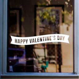 Happy Valentine's Day Shop Window Sticker Valentine Vinyl Decal Retail Display - thumbnail 1