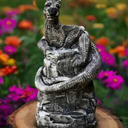 Unique Dragon Statue Concrete Wildlife Sculpture Cement Animal Decoration Dragon Lover Gift Front Door Ornament Handmade Yard Art - thumbnail 2