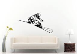 Ski Skiing People Sport Trick Stunt Winter Wall Decal Vinyl Sticker Mural Room Decor L1061 - thumbnail 1