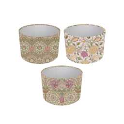 William Morris Pink Floral Lampshade, Table Lamp, Pendant Shade, Drum Made in Uk, Eden Rose, Honeysuckle The Cray Stardust - thumbnail 1