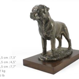 Rottweiler With Tail, Dog Wooden Base Statue, Limited Edition, Artdog - thumbnail 4