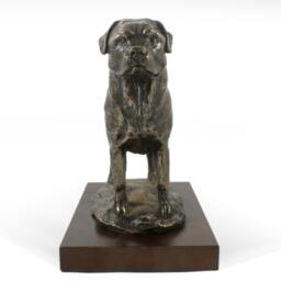 Rottweiler With Tail, Dog Wooden Base Statue, Limited Edition, Artdog - thumbnail 2