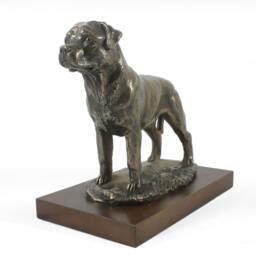 Rottweiler With Tail, Dog Wooden Base Statue, Limited Edition, Artdog - thumbnail 3