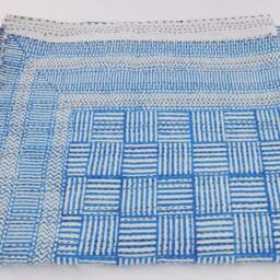 Handmade Indian Kantha Quilt Queen Or Twin Cotton Bedspread - thumbnail 3