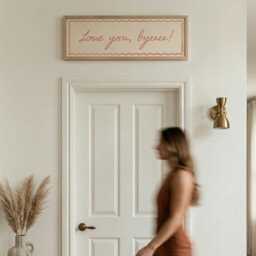 Love You Bye Print Hallway Doorway Panoramic Art - Unframed - thumbnail 2