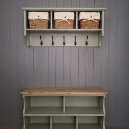 Shoe Bench & Coat Rack Hallway Set Including Baskets. Rack, Hooks in A Choice Of Colours & Sizes - thumbnail 2