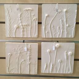 Anenome Chinensis Hand Made Botanical Plaster Wall Art - thumbnail 2