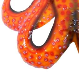 Metal Sea Life Wall Art Ornament - Curly Octopus - thumbnail 3