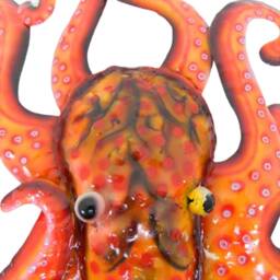 Metal Sea Life Wall Art Ornament - Curly Octopus - thumbnail 2