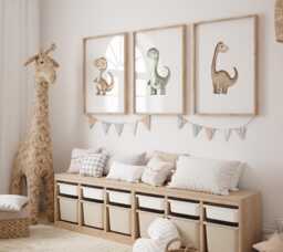 Dinosaur Nursery Prints, Set Of 6, Dino Decor, Theme, Wall Art, Posters - thumbnail 1