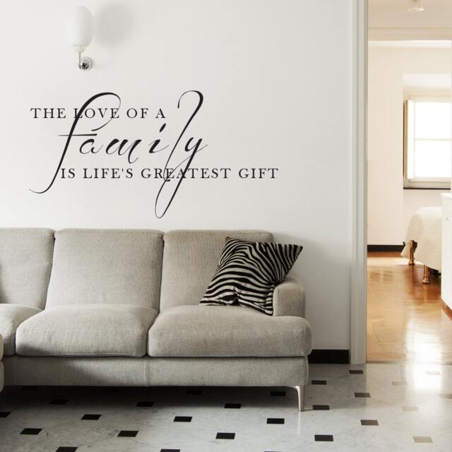 The Love Of A Family Is Greatest Gift - Vinyl Wall Decal Quote Home Decor Stickers- 045 - image 1