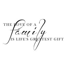 The Love Of A Family Is Greatest Gift - Vinyl Wall Decal Quote Home Decor Stickers- 045 - thumbnail 3
