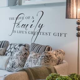 The Love Of A Family Is Greatest Gift - Vinyl Wall Decal Quote Home Decor Stickers- 045 - thumbnail 2