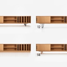 Mid-Century Sideboard, Dresser, Commode, Credenza Made Of Oak Vaneer - Livlo D-S18 - thumbnail 2