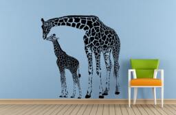 Long Neck Animal Giraffe Safari Savannah Africa Jungle Wall Decal Vinyl Sticker Mural Room Decor L1537 - thumbnail 1