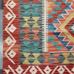 Handmade Rug, Classic Artisan Afghan Turkish Navajo Geometric Wool Kilim Rug 137x99 cm - thumbnail 4
