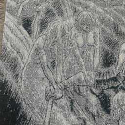 Berserk Manga Woven Tapestry Blanket - Black White Anime Wall Hanging 100% Cotton Throw - thumbnail 2