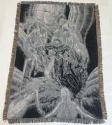 Berserk Manga Woven Tapestry Blanket - Black White Anime Wall Hanging 100% Cotton Throw