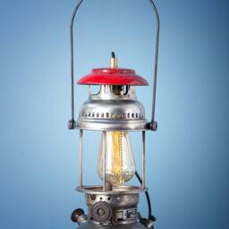 Industrial Pendant Storm Lantern - Dimmable Steampunk Edison Light 100% Handmade in Greece - thumbnail 2