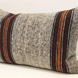 Turkish Kilim Lumbar Pillow Cover, 16x24 Inch, Wool & Cotton - thumbnail 3