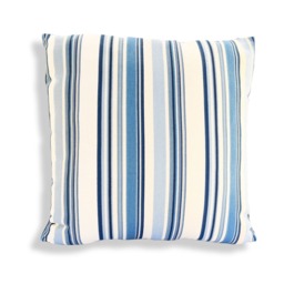 Blue Striped Pillow Cover Waverly Cotton, Modern Home Decor - thumbnail 1