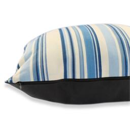 Blue Striped Pillow Cover Waverly Cotton, Modern Home Decor - thumbnail 3