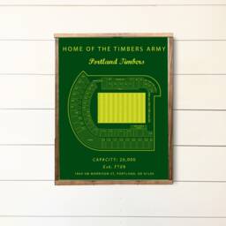 Portland Timbers, Providence Park, Timbers Art, Gift For Him, Stadium Blueprint, Oregon Soccer, Soccer Pitch, Valentines Gift - thumbnail 1