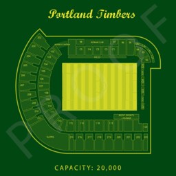 Portland Timbers, Providence Park, Timbers Art, Gift For Him, Stadium Blueprint, Oregon Soccer, Soccer Pitch, Valentines Gift - thumbnail 2