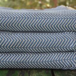 "Medium Blue Blanket, Turkish Throw, Bed Cover, Turkish Towel, Large Towel, 200cmx225cm, Turkish Pestemal, Throw, Cover, Beach Towel, 79""x89" - thumbnail 3
