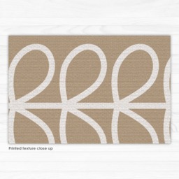 Vinyl Floor Mat, Area Rug, PVC Mat Or Kitchen Rug in Beige With Leaves Pattern. Printed Linoleum Carpet, Art Mat - thumbnail 2