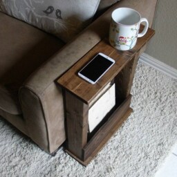 Solid Wood Narrow Side End Sofa Table With Storage - Various Sizes & Colours Available - thumbnail 3