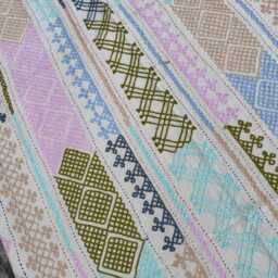 Cotton Suzani Quilt - Traditional Hand Embroidery, Bohemian Throw Blanket, Decorative Folk Textile - thumbnail 3