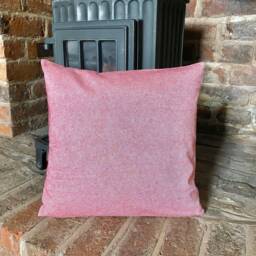 546. Handmade Plain Red Linen Look 100% Cotton Cushion Cover Different Sizes Available - thumbnail 1