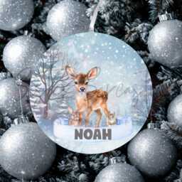Personalised Kids Christmas Decoration - Grandson Gift Custom Bauble For Boys & Girls Stocking Filler Eve Box
