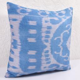Hand Dyed Blue Ikat Pillow Cover - thumbnail 2