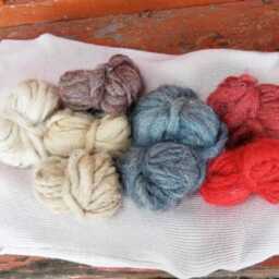 Hand Woven Organic Wool Blanket Red Tribal Blanket - thumbnail 3