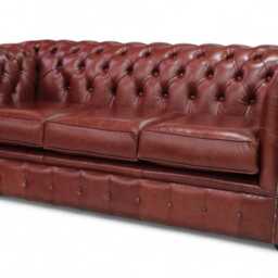 Lounging Sofa Living Room 3 Seater Couch Authentic Real Leather Chesnut Premium Distressed - thumbnail 3