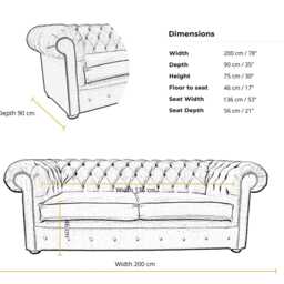 Lounging Sofa Living Room 3 Seater Couch Authentic Real Leather Chesnut Premium Distressed - thumbnail 4