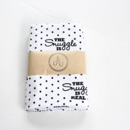 The Snuggle Is Real Baby Blanket, Valentines Day Baby, Stroller Bow Gender Neutral Receiving Polka Dots - thumbnail 4