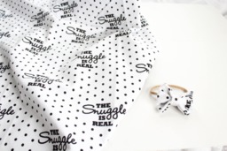 The Snuggle Is Real Baby Blanket, Valentines Day Baby, Stroller Bow Gender Neutral Receiving Polka Dots - thumbnail 1