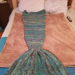 Mermaid Tail Cocoon Blankets - thumbnail 3