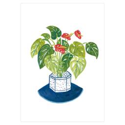 Digital Green Plants Art Print - Set Of 2 Prints, Printable Digital Download Print, Botanical Gouache Illustration, Plants Poster - thumbnail 3